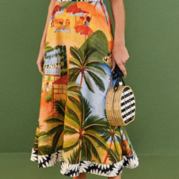 Farm Rio Carioca Midi Skirt - Size XL (NWT)